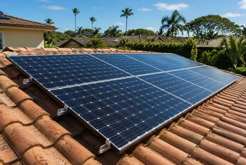 Installation de panneaux solaires à Lugan